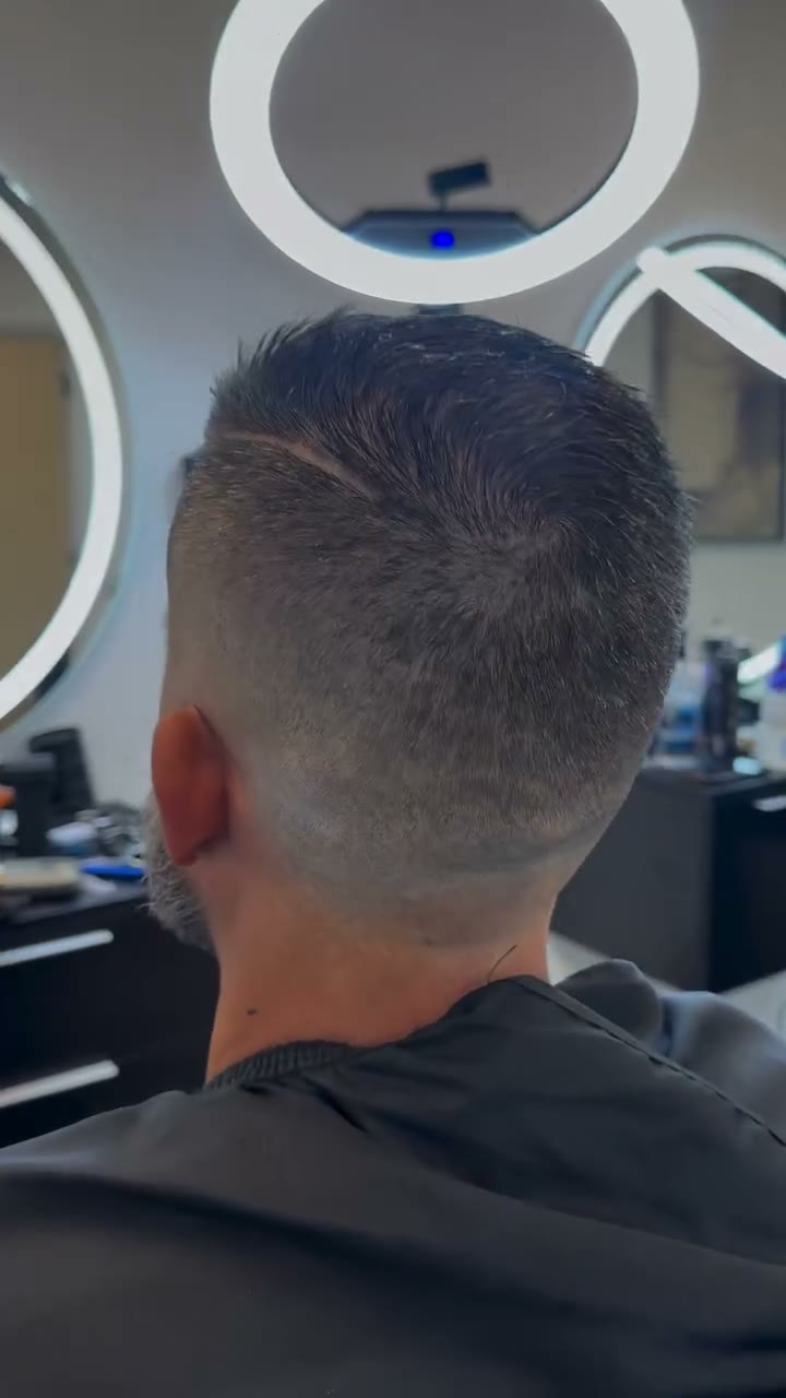 Beard trim with straight razor finish